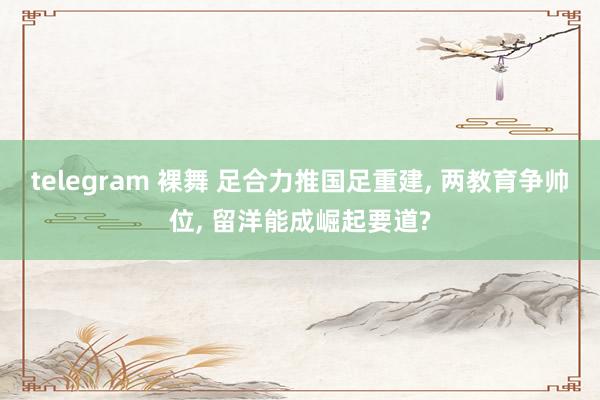 telegram 裸舞 足合力推国足重建， 两教育争帅位， 留洋能成崛起要道?